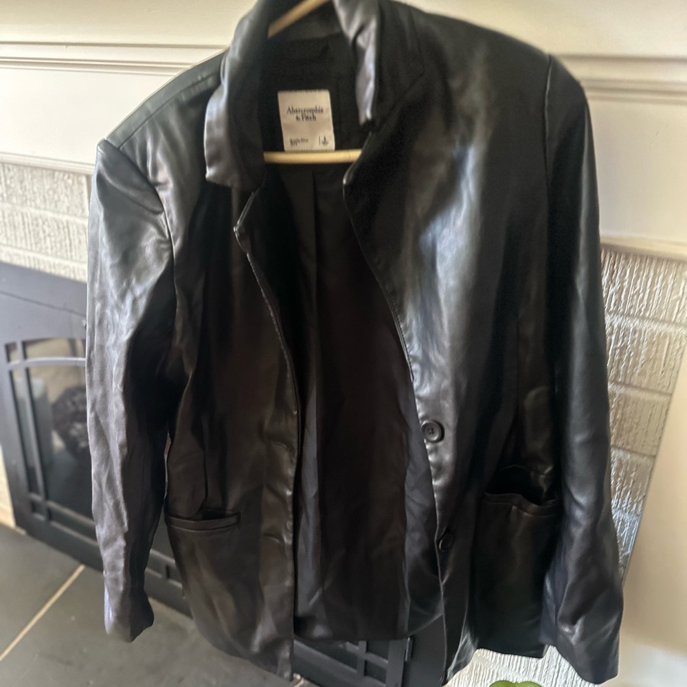 Abercrombie & Fitch Black Leather Jacket